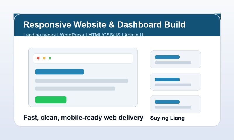 I will build a responsive website, landing page or dashboard
